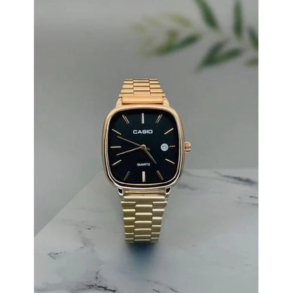 Premium Square Dial Men’s Watch – Slim Steel Design | Elegant & Stylish