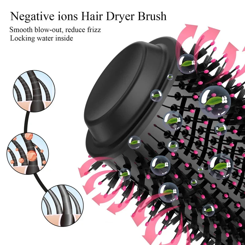 Hot Air Brush – 4-in-1 Hair Dryer, Straightener & Curler